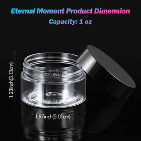 Eternal Moment Pots en Plastique Transparent 1 OZ avec couvercles