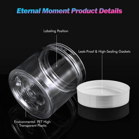 Eternal Moment Pots en Plastique Transparent 60 ml empilés