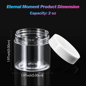 Eternal Moment Pots en Plastique Transparent avec couvercle hermétique