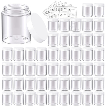 Eternal Moment pots plastiques 8oz avec couvercles blancs, vue de face