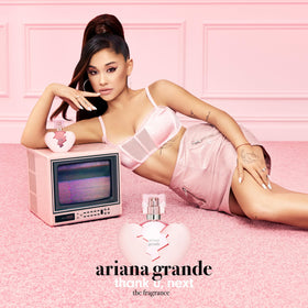 Étiquette de l'Eau de Parfum Ariana Grande Thank U, Next