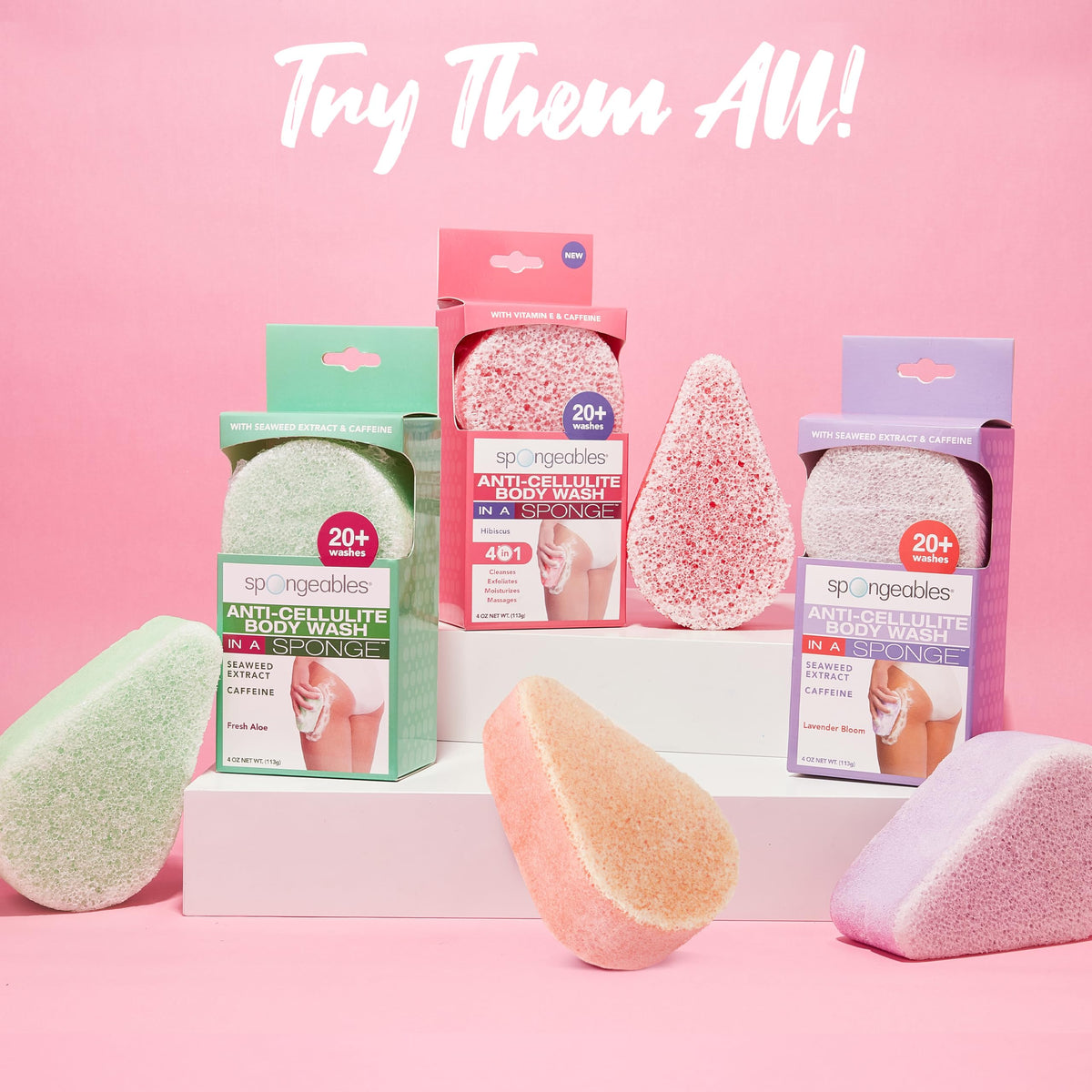 Étiquette de l'éponge exfoliante Spongeables lavande