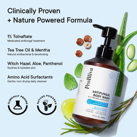 Étiquette du gel douche ProBliva 1% Tolnaftate