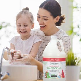 Étiquette du savon liquide pour les mains Ginger Lily Farms avec certification PETA