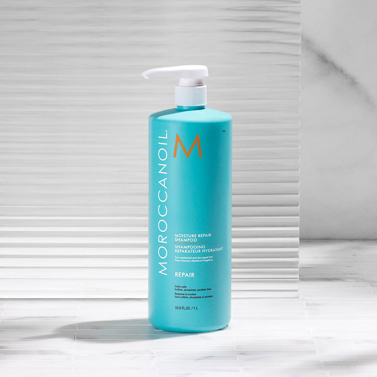 Étiquette du Shampooing Moroccanoil avec ingrédients