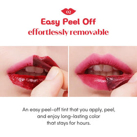 ETUDE Dear Darling Lip Stain Dried Rose application sur lèvres