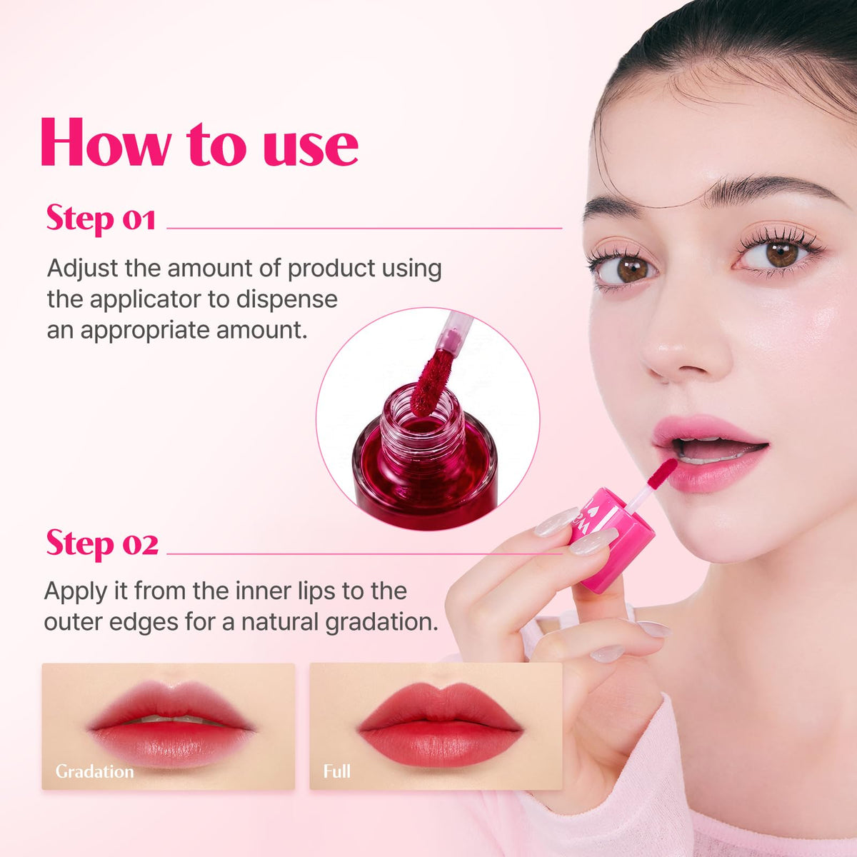 ETUDE Dear Darling Water Tint Cerise mise en scène avec accessoires