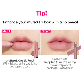 ETUDE Fixing Tint #11 Rose Blending 4g application sur les lèvres