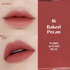 ETUDE Fixing Tint #16 Baked Pecan 4g application sur lèvres