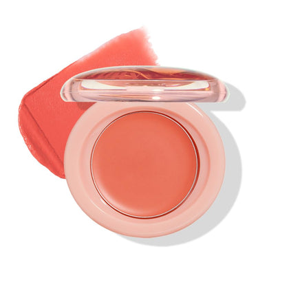 ETUDE Fruity Lip & Cheek Blur Balm #2 Papaya vue avant avec puff