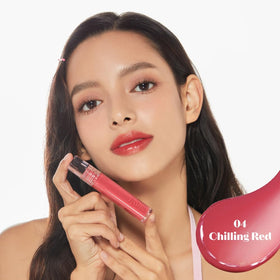ETUDE Glow Fixing Tint #4 Chilling Red applicator close-up