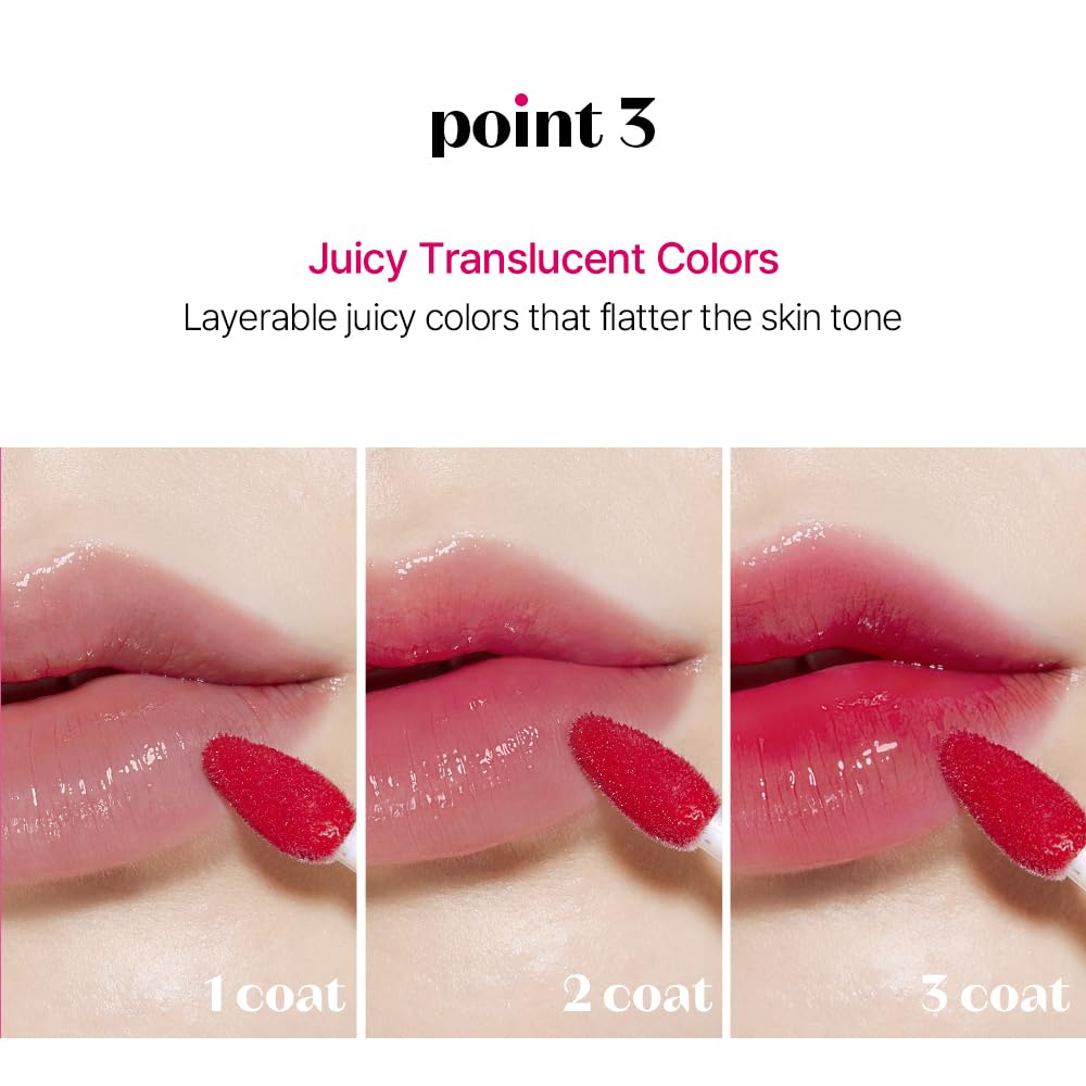 ETUDE Glow Fixing Tint #4 Chilling Red with natural makeup look