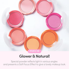 ETUDE Lovely Cookie Blusher Pêche Choux application sur la joue