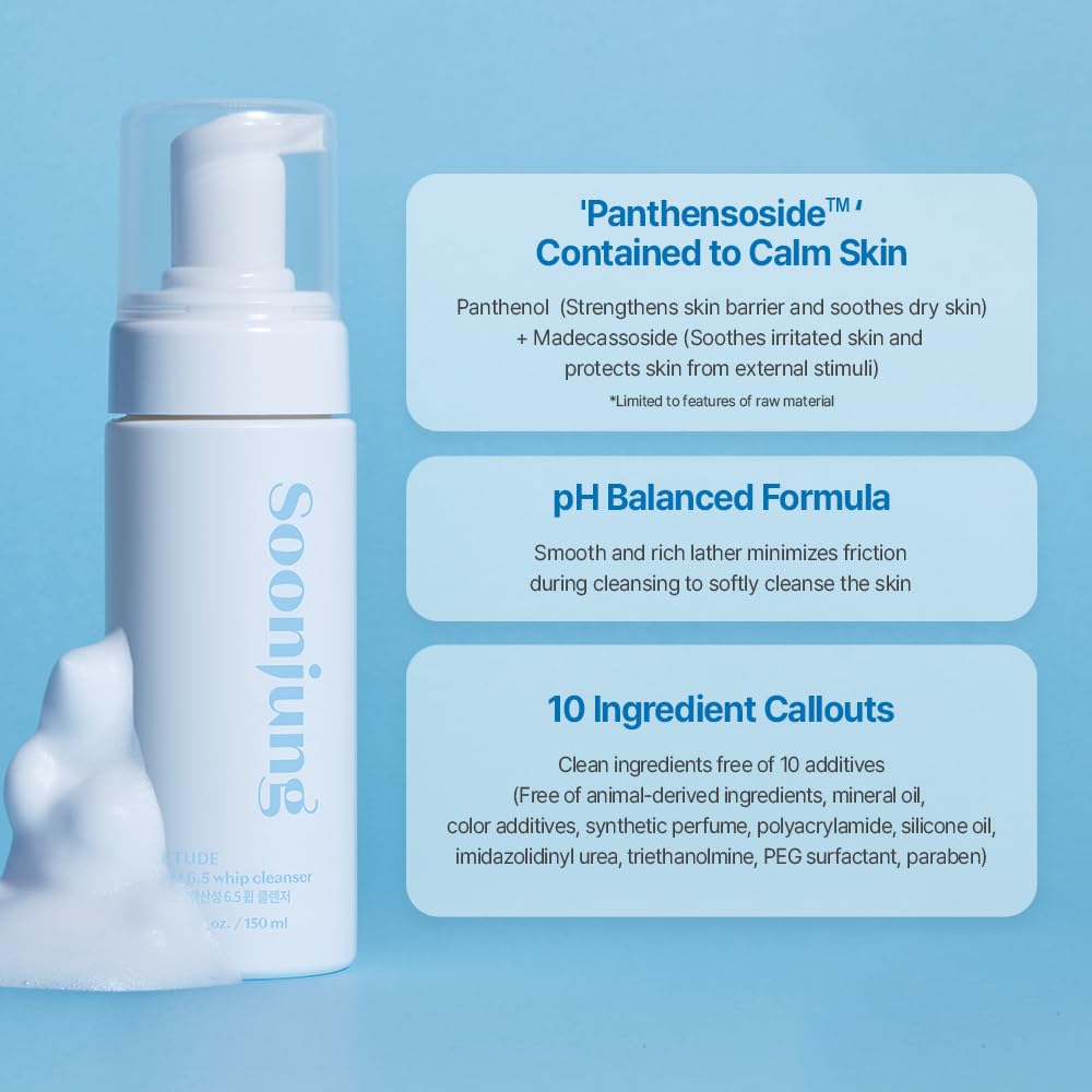 ETUDE SoonJung nettoyant moussant pH 6.5 avec ingrédients
