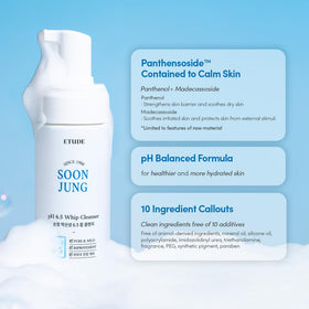 ETUDE SoonJung pH 6.5 Whip Cleanser en utilisation