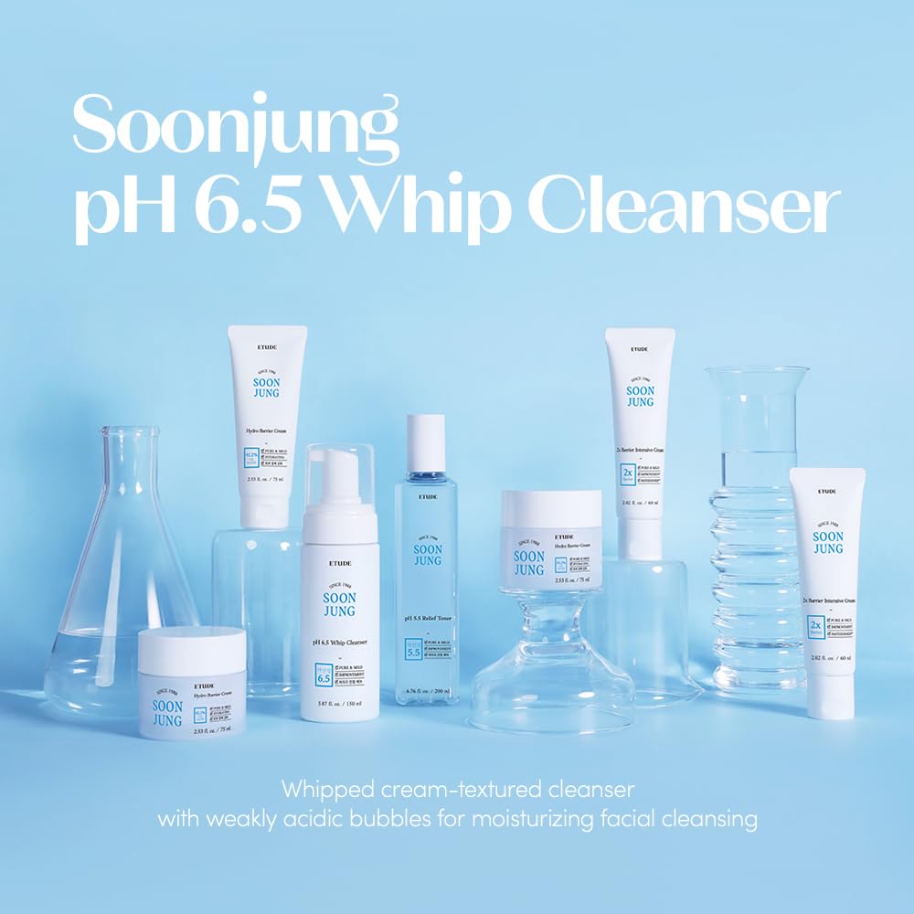 ETUDE SoonJung pH 6.5 Whip Cleanser mousse hydratante