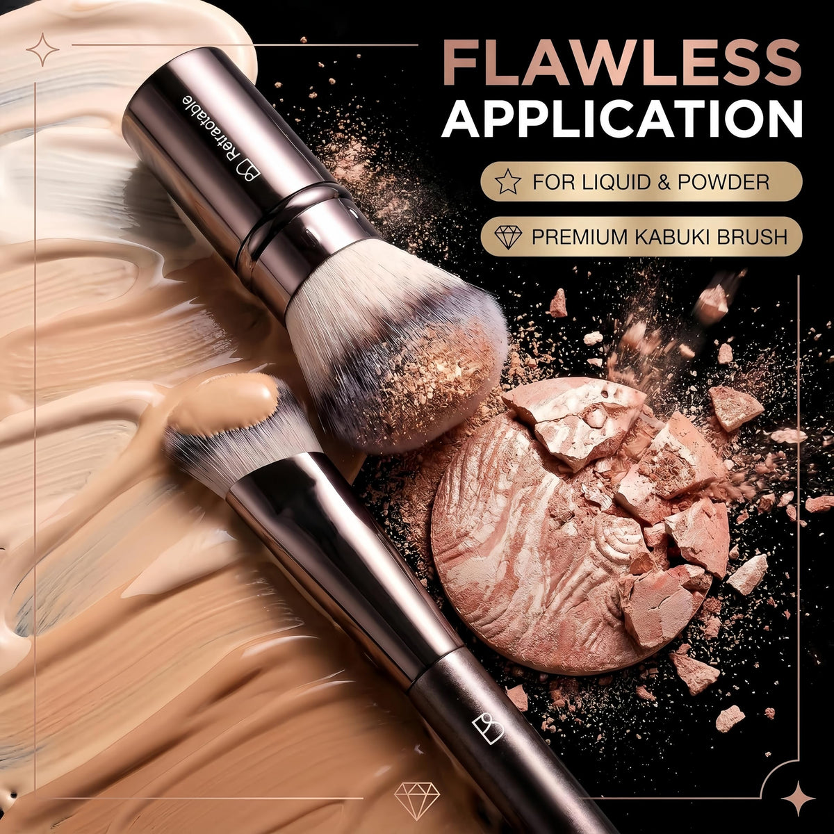 Étui de voyage élégant pour pinceaux de maquillage BS-MALL