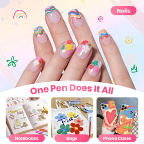 Étui en acrylique contenant les stylos nail art beetles