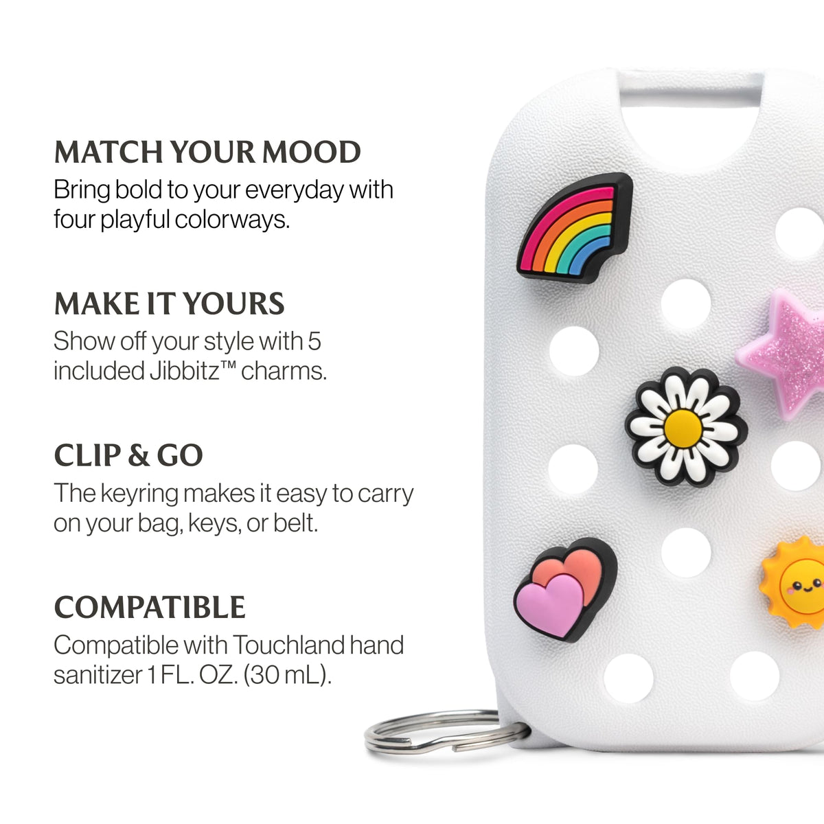 Étui Touchland sur une table avec accessoires