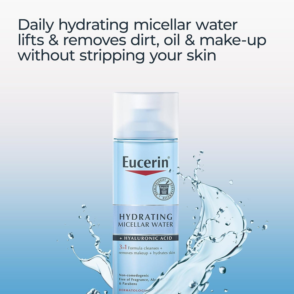 Eucerin Eau Micellaire avec acide hyaluronique sur table
