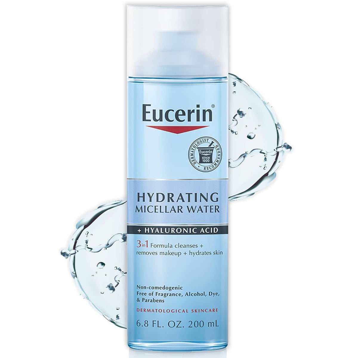 Eucerin Eau Micellaire Hydratante 6,8 oz avant avec acide hyaluronique