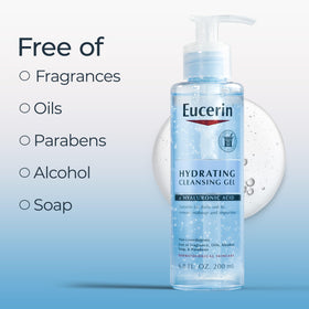 Eucerin Gel Nettoyant Hydratant 200ml avec texture