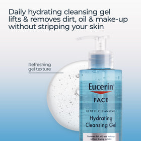 Eucerin Gel Nettoyant Hydratant Doux 458g avec texture de gel
