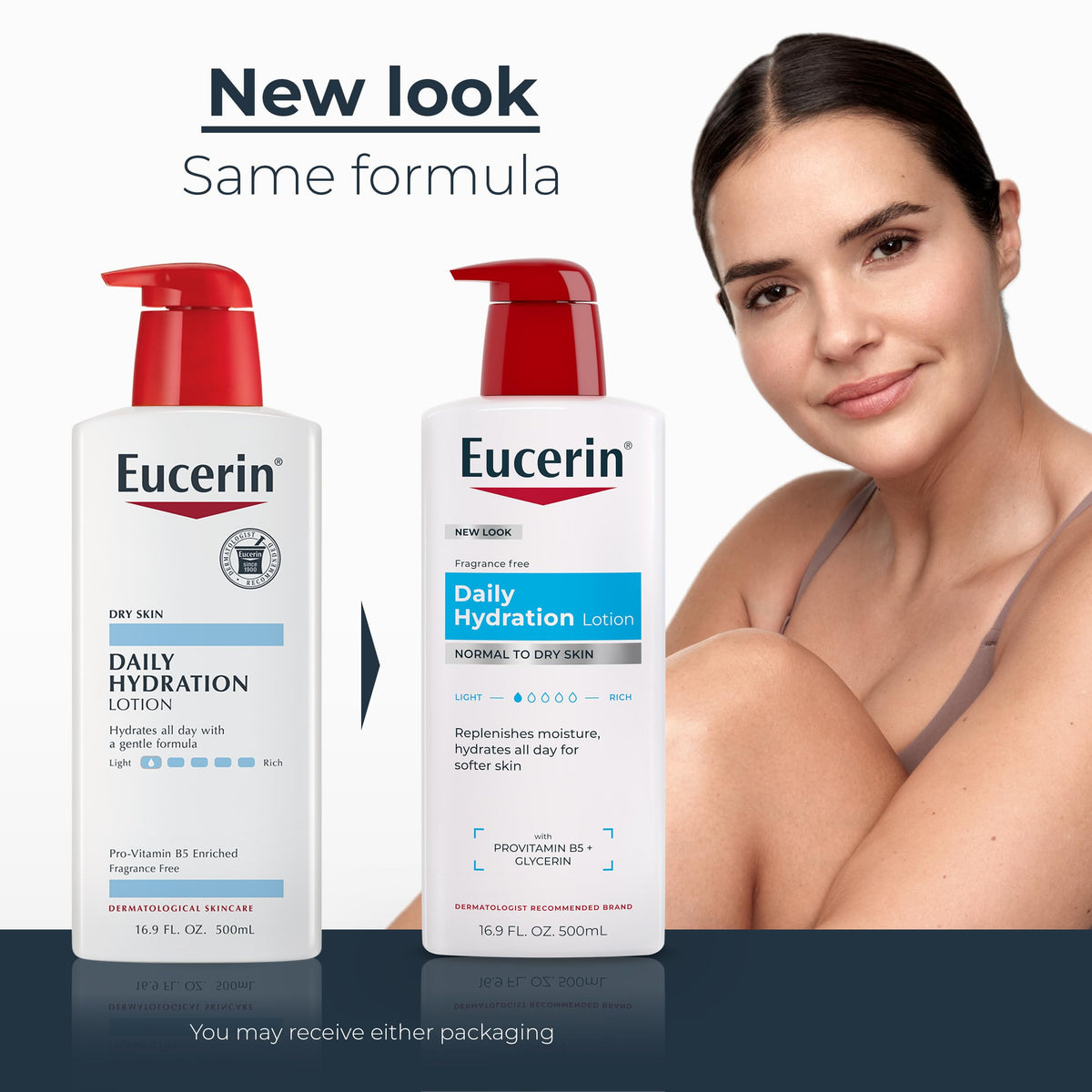 Eucerin Lotion Hydratante Quotidienne flacon de 500 ml arrière