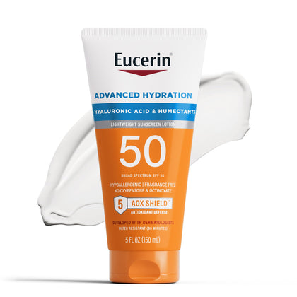 Eucerin Lotion Solaire Hydratante Avancée SPF 50 tube de 150 ml