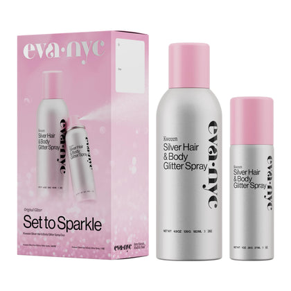 EVA·NYC Kweeen Silver Hair and Body Glitter Spray Set - vue avant