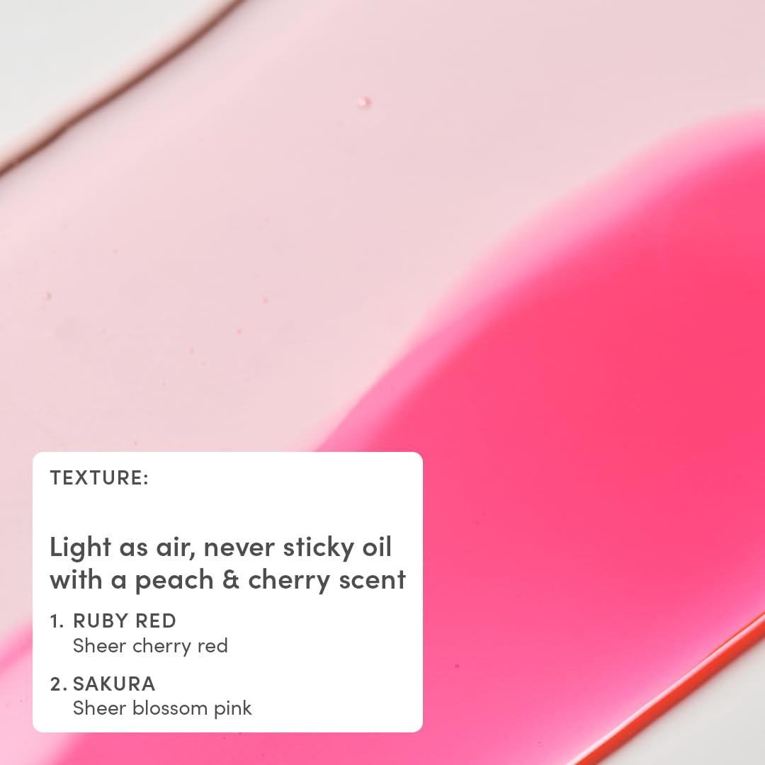 Evereden Huile à Lèvres Teintée pour Enfants Sakura avec fond coloré