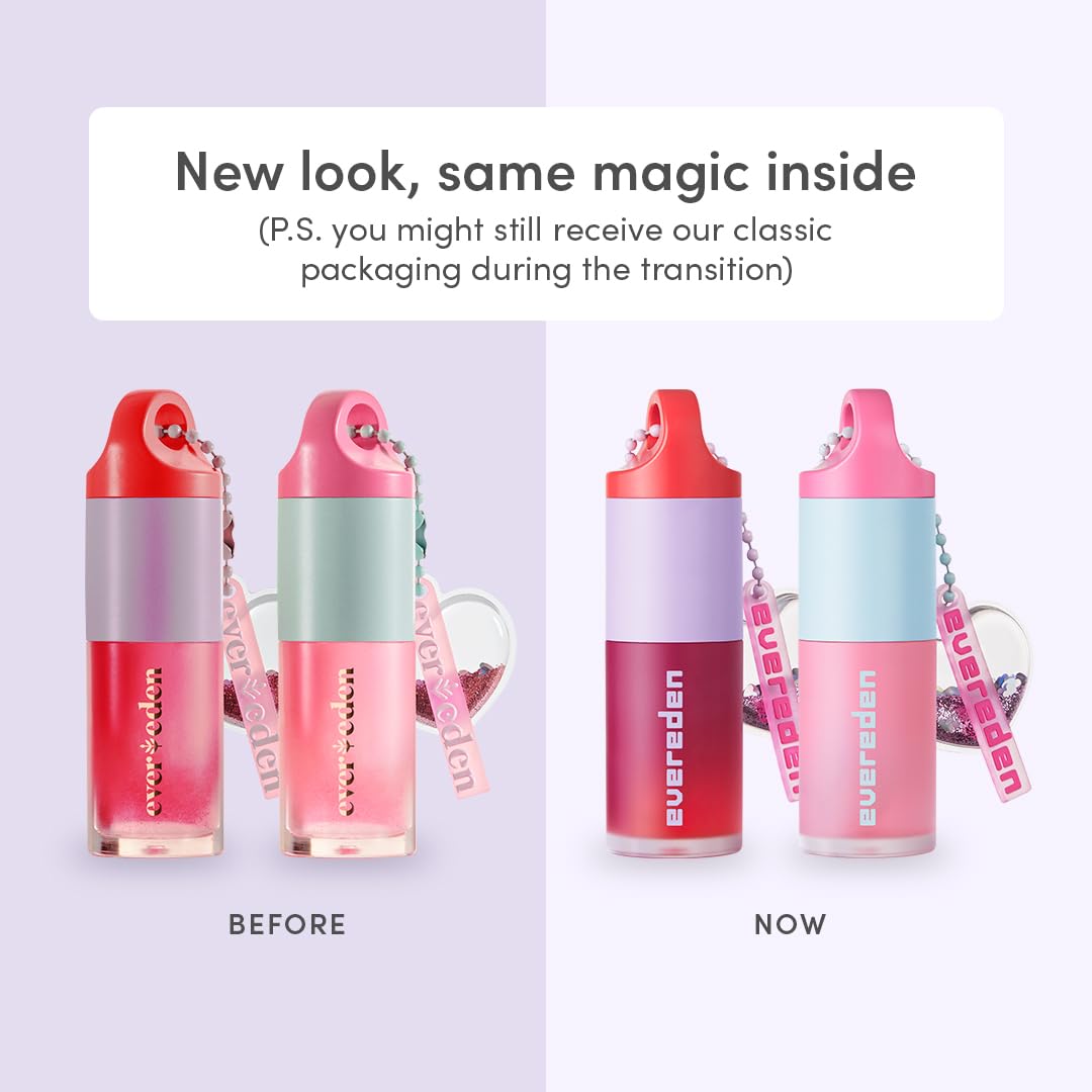 Evereden Huile à Lèvres Teintée pour Enfants Sakura avec porte-clés pailleté