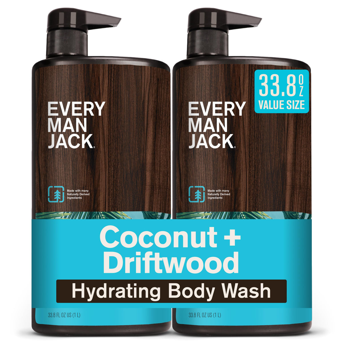 Every Man Jack Gel Douche Hydratant 2pk parfum Bois de Coco, vue avant