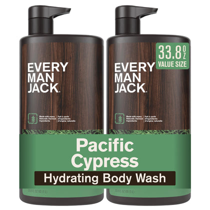 Every Man Jack Gel Douche Hydratant 2pk, parfum cyprès pacifique, vue de face