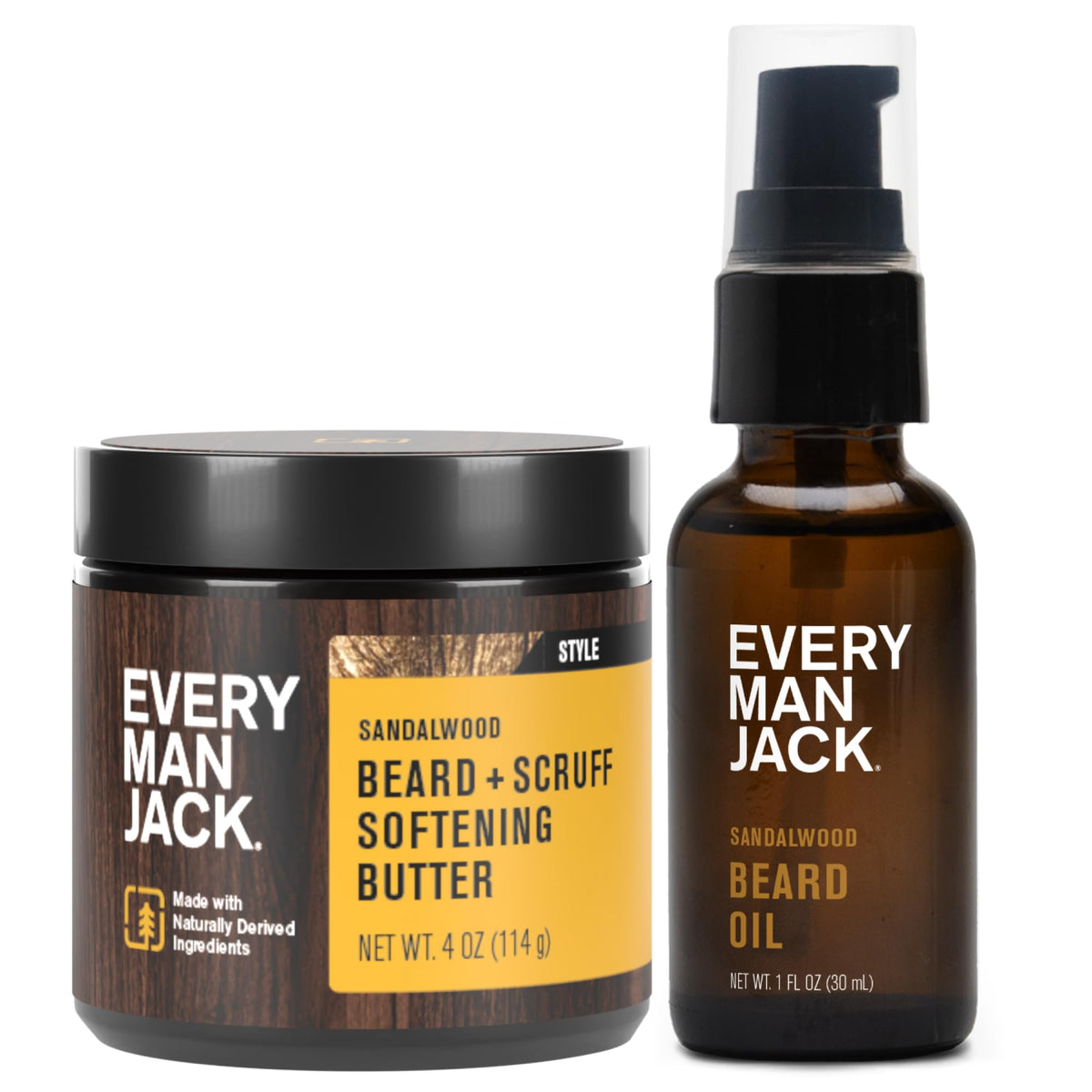 Every Man Jack Huile et Beurre Hydratant pour Barbe, Teck de Santal, vue avant