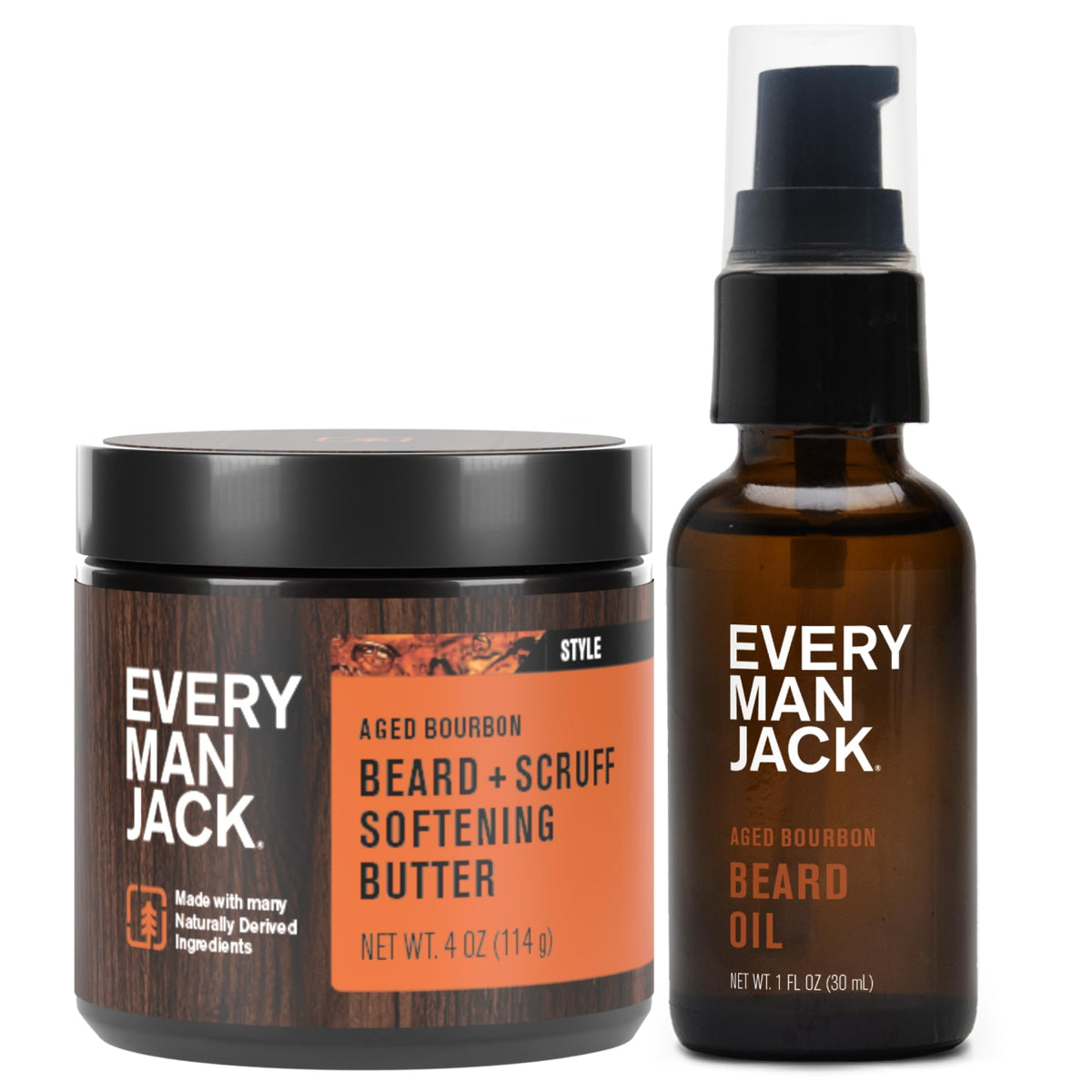 Every Man Jack Huile et Beurre Hydratants pour Barbe Bourbon, vue avant