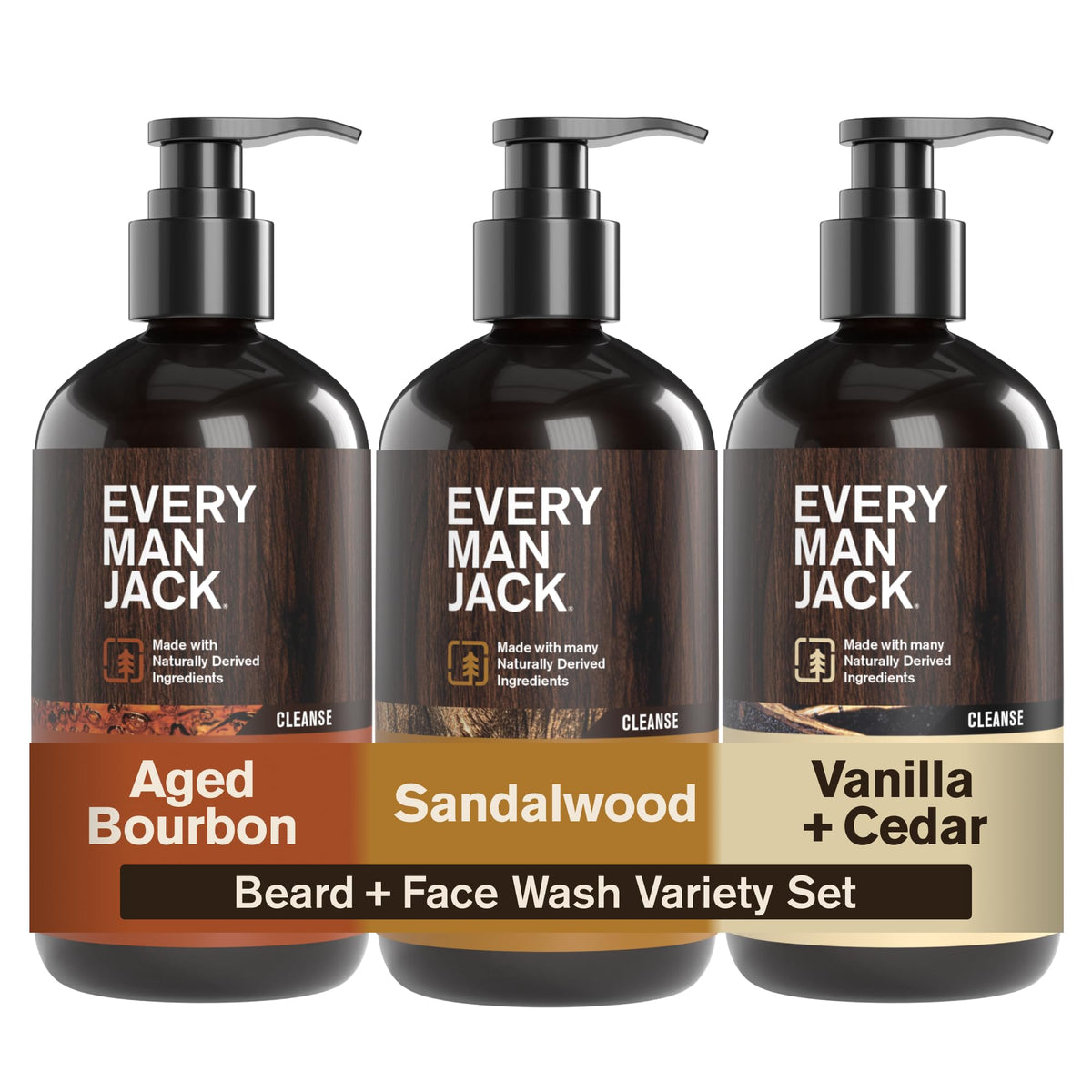 Every Man Jack Nettoyant pour Barbe et Visage 3-Pack vue de face