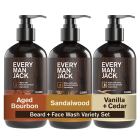 Every Man Jack Nettoyant pour Barbe et Visage 3-Pack vue de face