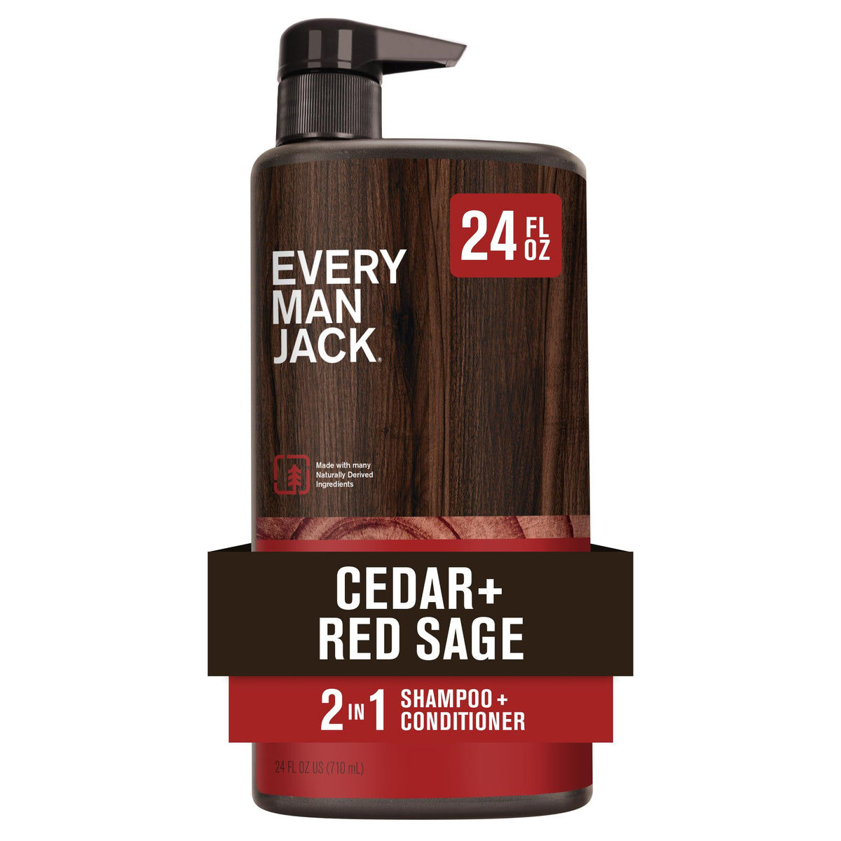 Every Man Jack Shampoo 2-en-1 Cèdre Sauge Rouge 770g vue avant