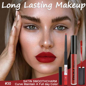 evpct crayon à lèvres et rouge à lèvres mat 24H couleur oxblood rouge