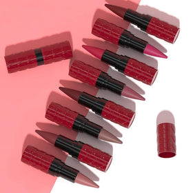 evpct rouge à lèvres mat mauve avec différentes teintes