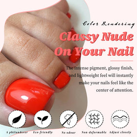 Exemple d'application de faux ongles de pieds LuckForever