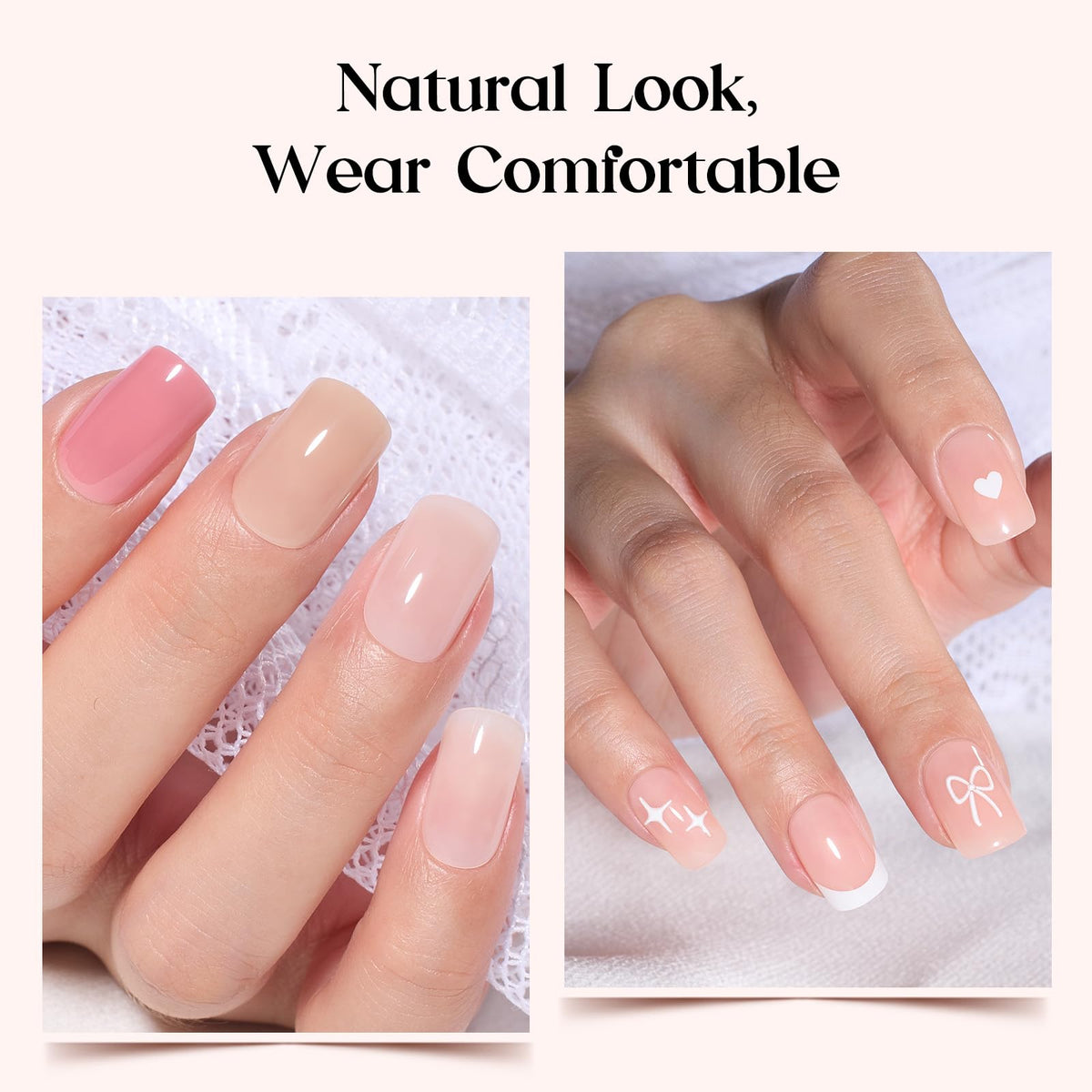exemple d'ongles autocollants en couleur unie du kit beetles