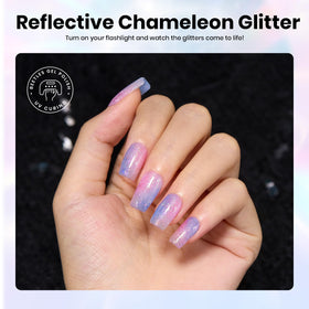 exemple d'ongles avec le vernis à ongles gel beetles Chameleon