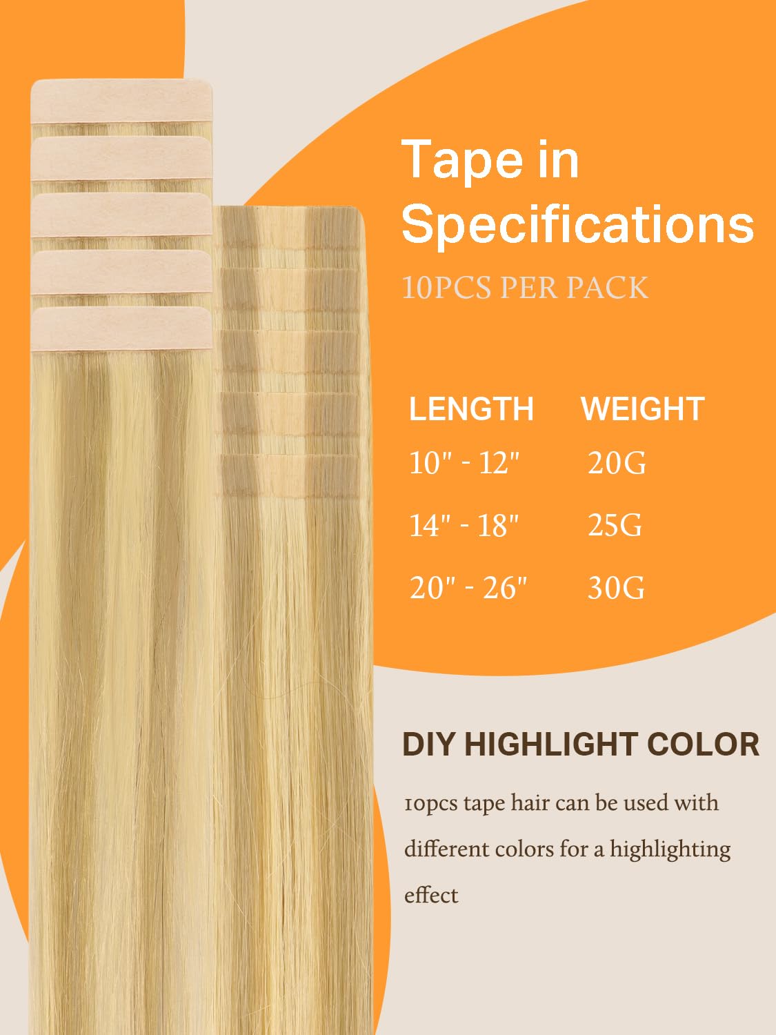 Exemple de couleur balayage des extensions DOORES