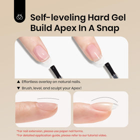 Exemple de design d'ongles avec gel blooming et gel de construction