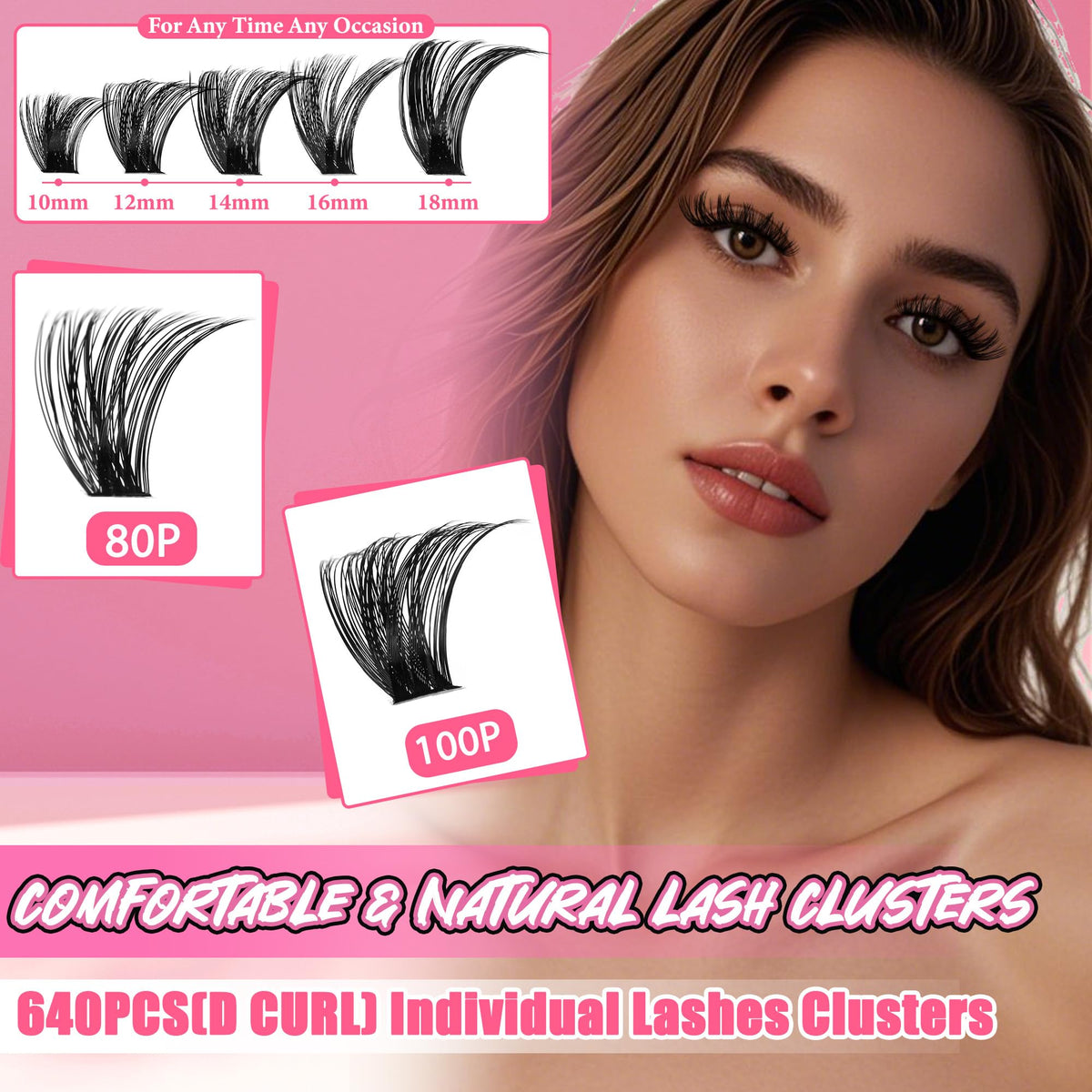 Exemple de look avec le kit d'extensions de cils Gmagictobo