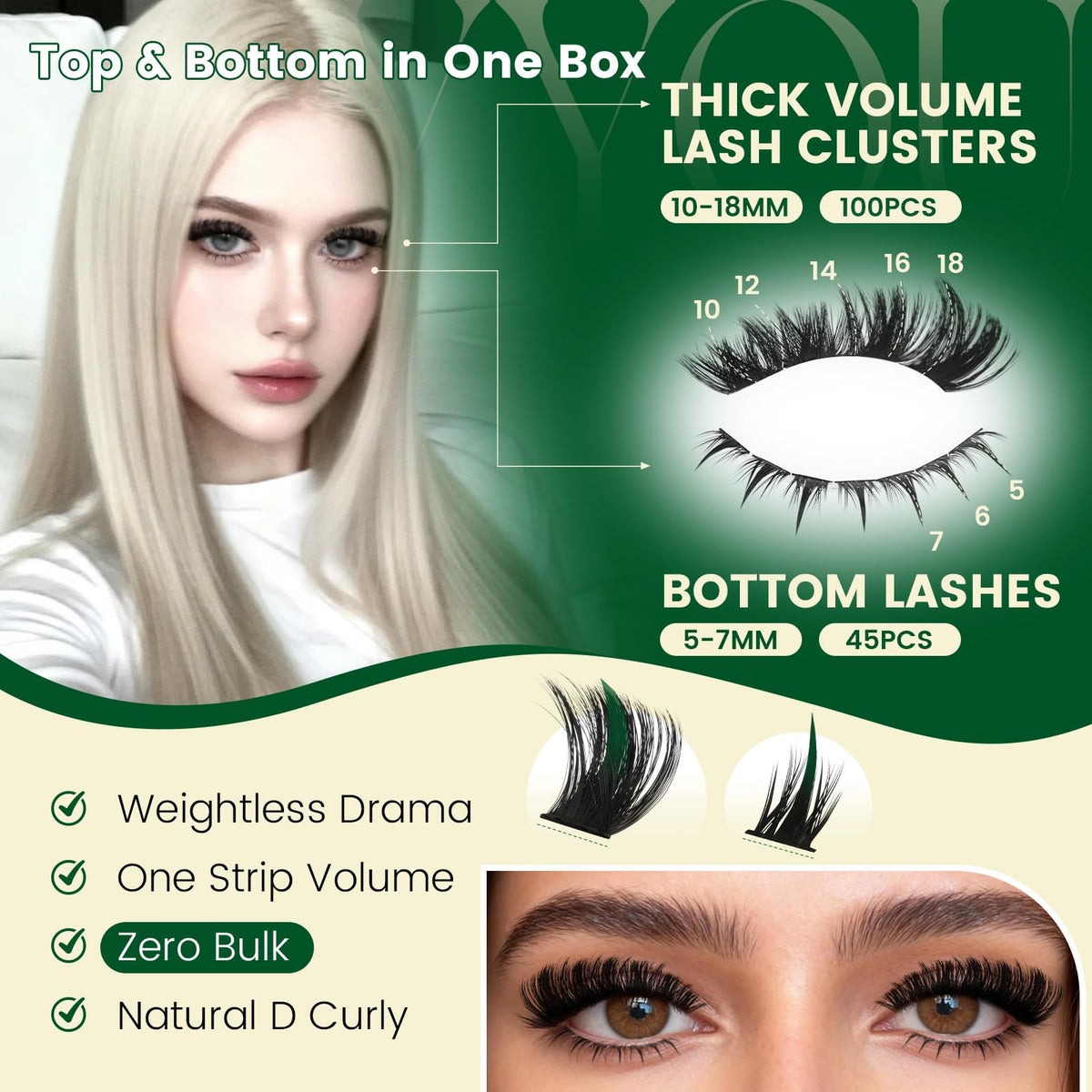 Exemple de look avec les cils 300D KEYYOU