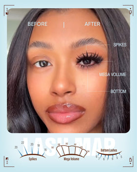 Exemple de look glamour avec les clusters de cils