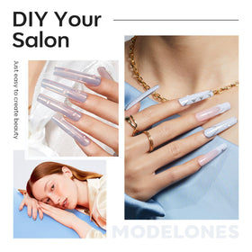 Exemple de manucure avec faux ongles Modelones